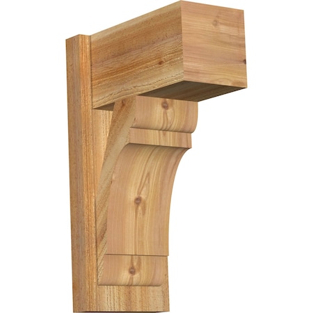 Ekena Millwork Olympic Block Rough Sawn Outlooker, Western Red Cedar, 8"W x 14"D x 22"H OUT08X14X22OLY05RWR